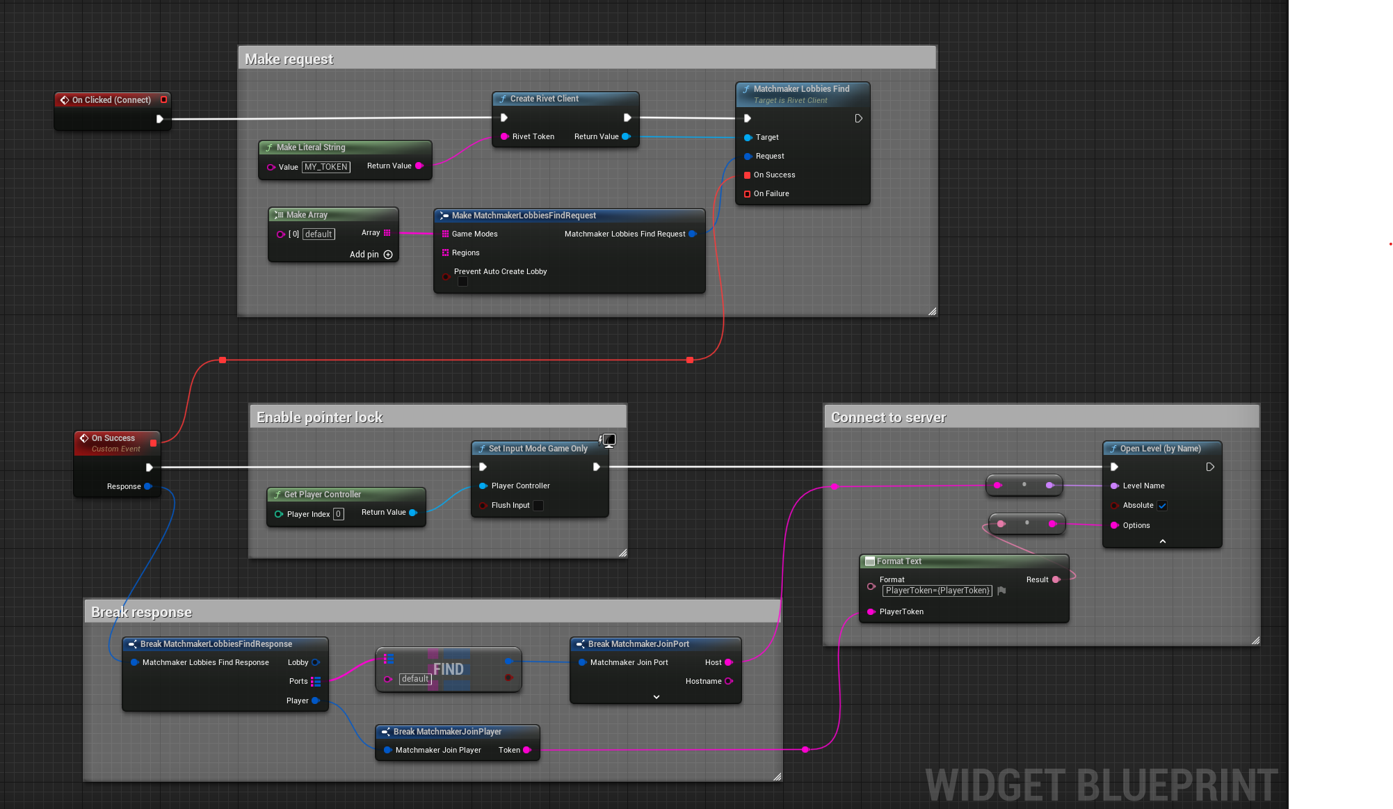 Entry widget blueprint